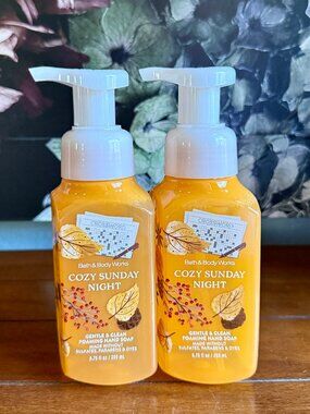 NEW 2-Pc COZY SUNDAY NIGHT Foaming Hand Soap Bath & Body Works